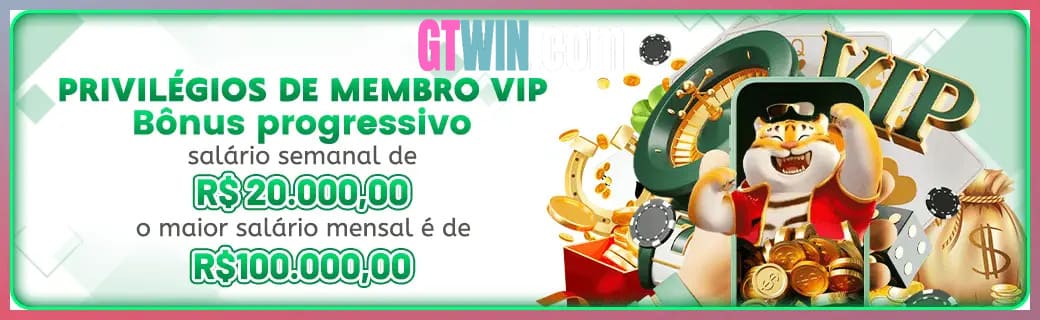 GTWIN bônus — cashback 15 por cento e níveis VIP